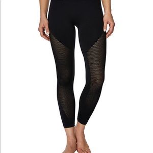 Betsey Johnson fishnet trim leggings. Size S.